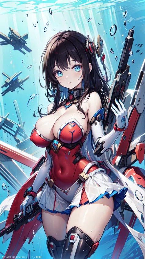 fantasy、Cyberpunk、(Mecha Girl:1.4)、(masterpiece1.5),High quality, high-precision details, perfect painting ,NFSW,。.3d,16K illustration、((Clear side))、 HD、Special photo heroine、Transform into a heroine、((Wonder Girl)),cartoon sexy lace girl art image,huge b...