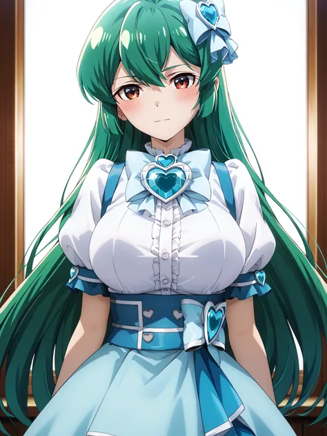 master piece、Best Quality,Super detailed,High resolution,Extremely detailed CG,Unity 8K Wallpaper,weat,score_9, score_8_up, score_7_up, score_6_up, score_5_up, score_4_up, source_anime,MinakamiSayo,Anime screenshots, Official Art、shirt, big breasts, dress,...