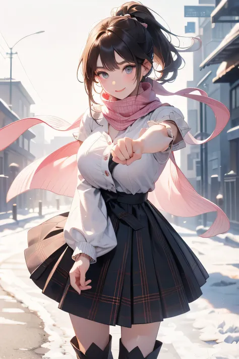 top quality、High Resolution、(high image quality:1.4)、masterpiece、Detailed Background、(Highly Detailed Faces:1.4)、(detailed eyes:1.4)、age beauty、( huge breasts:1.3)、(Normal number of fingers:1.3)、anatomically correct、perfect body line、Bright-colored hair、po...