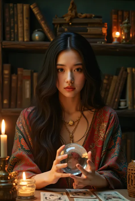 Young female fortune teller