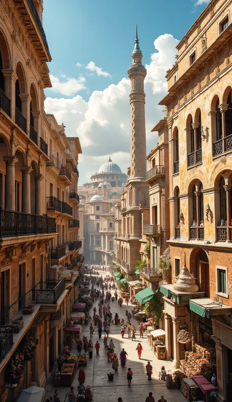 **Prompt:** During ancient rome era. As a historian wandering through the lively streets of ancient Rome, immerse yourself in the vibrant atmosphere of the insula buildings—multistoried apartment complexes that housed the city's diverse populace. Paint a p...