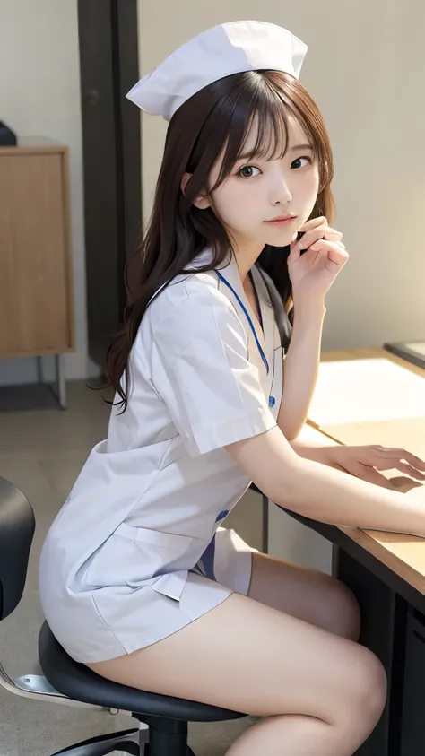 best quality, details, beautiful, insanely details, abusseur dress,perfect anatomy,
Japanese woman turning her butt k, black hair,Age 27,
(slender),
(small breasts best quality),
nsfw,(pubic hair:1.5),(open_cat:1.0)Thinking, serious expression, sitting...