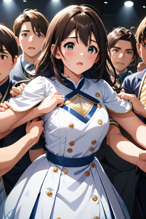 (    manga    、anime、story)、(    masterpiece 、    top quality、    Ultra High Resolution )、(    perfect faces 、    facial beauty、      beautiful eyes  )、( shout、    Resist   、     are embarrassing   )、sweat  、  indivual   、     are embarrassing   、 (      s...
