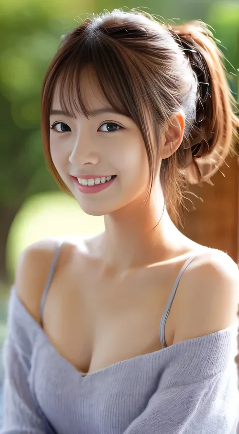 masterpiece,best quality,(Japanese girl),((Beautiful girl)),cleavage,(off shoulder:1.2),(perfect body beauty:1.2),(shy smile),From slightly above