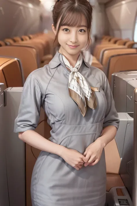 (masterpiece:1.2, best quality:1.2), 32kHDR, High Resolution, (alone、1 girl)、(Starlux Flight Attendant Uniforms)、 (At the airport counter, professional lighting)、A proper woman, beautiful face,、(Starlux Flight Attendant Uniforms Short Sleeve)、(Starlux Fli...