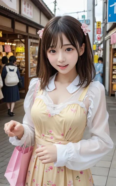 ((top quality)), ((masterpiece)), realistic images、other than the front、Very bright expression、Japanese Girl、 realistic image of the eye area 、Petite、 ish expression、、10age、bob hair、 black hair、 Slim、 body type、Breasts haven't developed、The chest does not ...