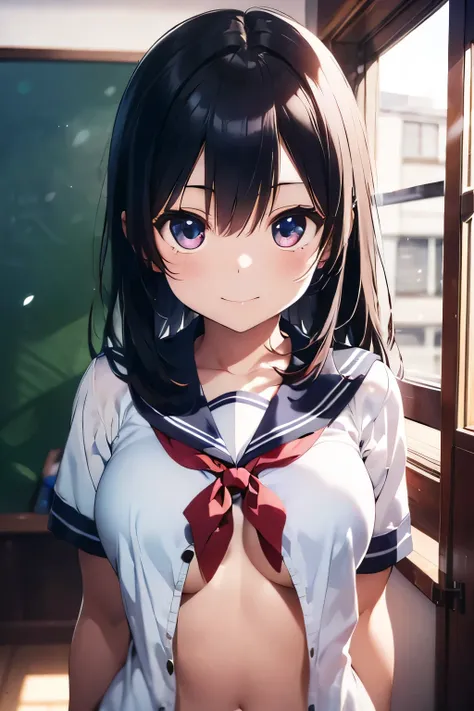 (extremely high quality artwork), (extremely detailed CG 8k), (masterpiece) ,(extremely cute girl), short, (innocent face), ((innocent smile)), shiny hair, (slim body), (small breasts), ((finely detailed beautiful eyes)), (eyes with brightness), look at vi...