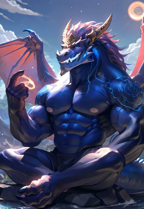 dragon,alone,paw,teeth,crawler,chest muscles, peak, teethAdult,alone,dragon tail,sit down,meditate,4K,best quality,HD,whole body,paw,naked,looking at the audience,chest muscles, pink nipples, Six-pack abs,biceps,pride,soft shadow,majestic,Detailed face,HD ...