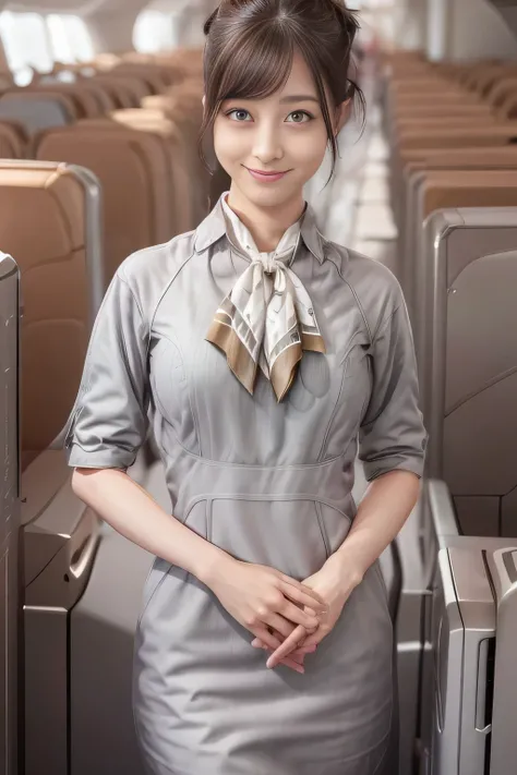 (masterpiece:1.2, best quality:1.2), 32kHDR, High Resolution, (alone、1 girl)、(Starlux Flight Attendant Uniforms)、 (At the airport counter, professional lighting)、A proper woman, beautiful face,、(Starlux Flight Attendant Uniforms Short Sleeve)、(Starlux Fli...