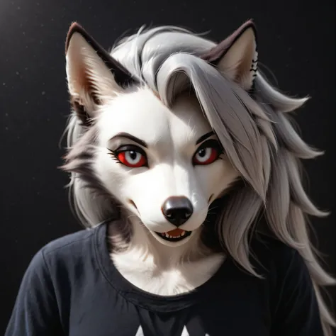 Loona, furry female, baggy pants, pose, Lonely, Space Opera style, masterpiece, best quality, absurdres, color graded, soft warm lighting, subsurface scattering, face focus
