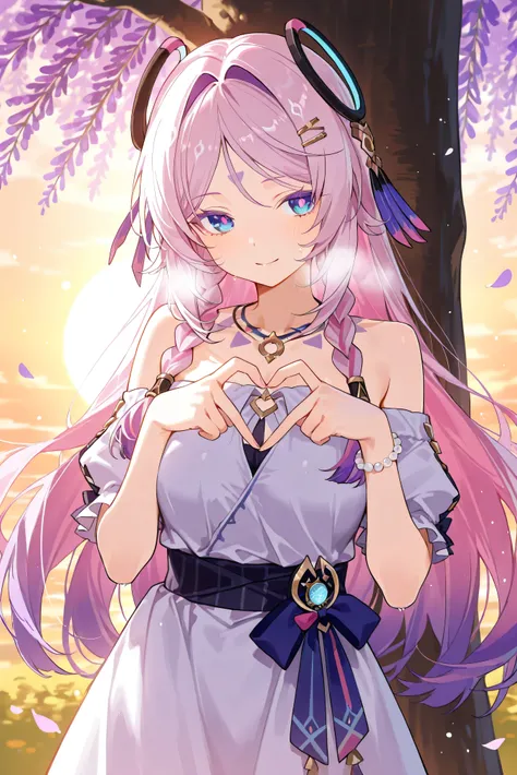 score_9, score_8_up, score_7_up, masterpiece, best quality, very aesthetic, absurdres, tunning image, light particles, attractive image, 1girl, adult grown woman, cowboy shot, citlali \(genshin impact\), pink hair, purple hair, multicolored hair, twin brai...