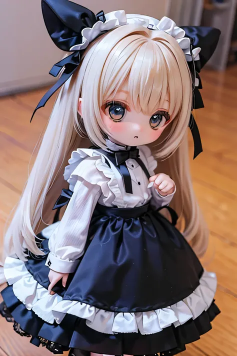 
         rabbit girl        、       chibi    、     young girl、       Tea in a tea room dressed in gothic lolita clothes
