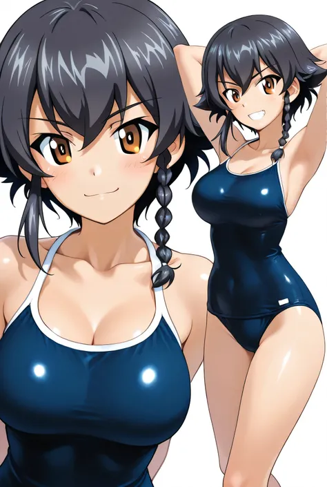 pepperoni \(girls und panzer\),swimsuit,1girl,solo,