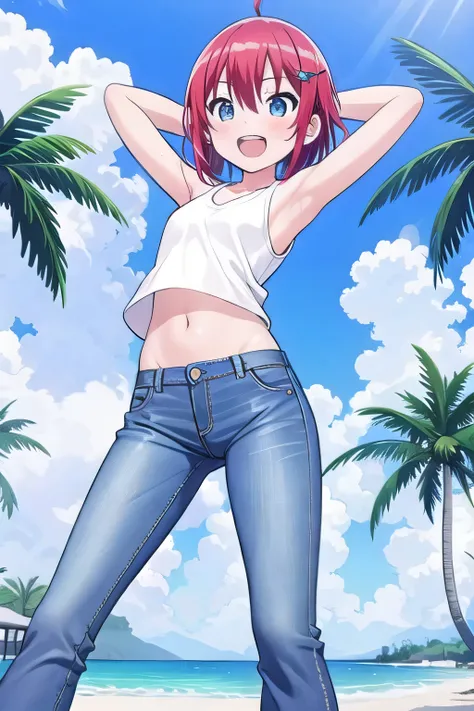 masterpiece, best quality, ultra detail, ((Perfect Face, perfect eyes, perfect hair, perfect arm)), 1girl, 14yo, petite, ((round face, ecstasy, orgasm face, drooping eyes, shame smiling, blush)), dropping eyes, sleepy, Open mouth, ((White teeth)), backgrou...