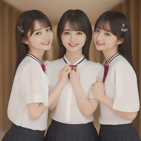(masterpiece, best quality:1.2), High resolution, 1080P, 8K, 1girl, solo, (((Too beautiful three zinomy rich girls)) are surrounding, playing, caressing and fondling a something together. All the girls are noble, neat, intelligent and beautiful slender, ma...