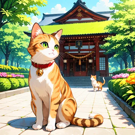 (masterpiece), (best quality), (ultra-detailed), Accompanied by a cat, (cute cat), outdoors, cat world, absurderes, Hi-Res, ultra-detailed, BREAK, Expressive lettering, Elegant décor, Design images featuring beautiful calligraphy with craftsmanship and ski...