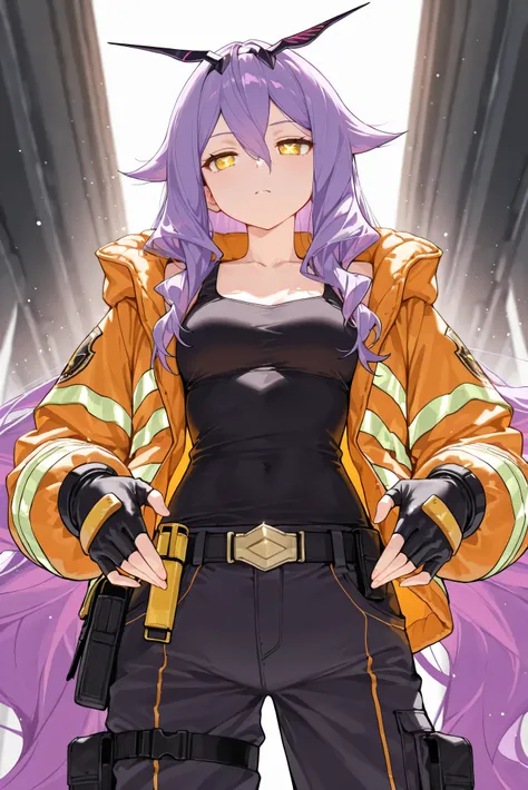 score_9, score_8_up, score_7_up, masterpiece, best quality, very aesthetic, absurdres, tunning image, light particles, attractive image, solo, 1girl, Sirin, long hair, purple hair, yellow eyes, x-shaped pupils, diamond-shaped pupils, masterpiece,best quali...