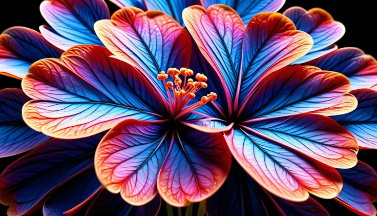 colorful geranium made from ral-frctlgmtry 