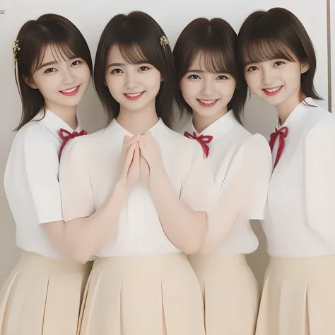 (masterpiece, best quality:1.2), High resolution, 1080P, 8K, 1girl, solo, (((Too beautiful three rich (young beauty & noble & gorgeous fashion magazine models))) are (piling their hands) together. All the girls are noble, neat, intelligent and beautiful sl...
