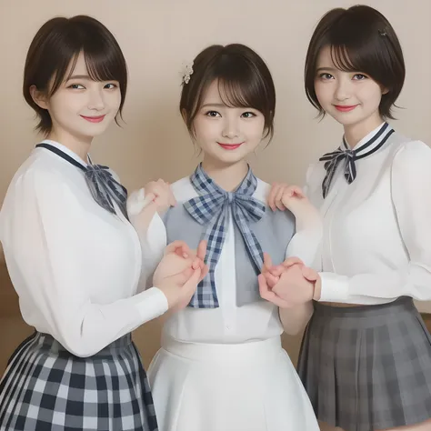 (masterpiece, best quality:1.2), High resolution, 1080P, 8K, 1girl, solo, ((Too beautiful three rich (young beauty & noble & gorgeous fashion magazine models))) are facing center. All the girls are noble, neat, intelligent and beautiful slender, maximum la...