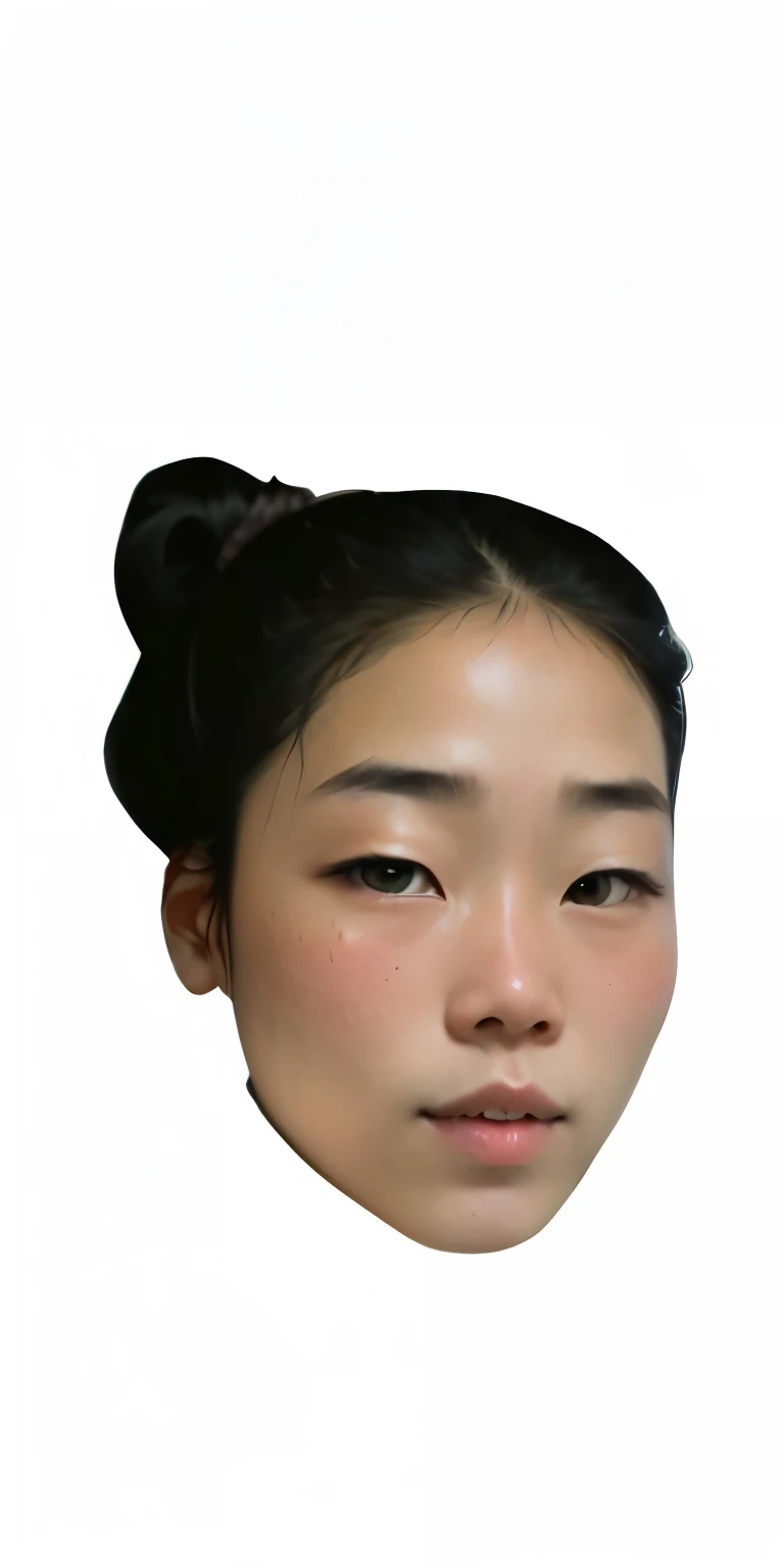 a close up of a person with a face made of a picture, south east asian with round face, with round face, asian face, face picture, small round face, soft round face, korean symmetrical face, blur effect face, 3 0 years old woman, 30 years old woman, with a...