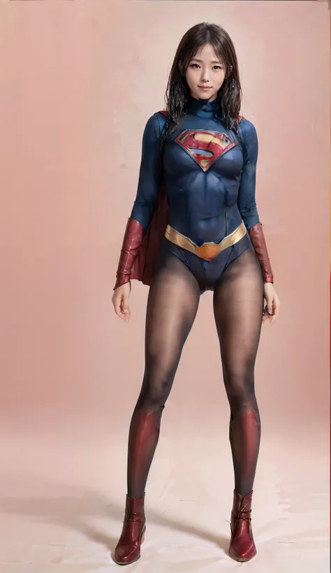 no background、((( BEAUTIFUL LEGS WITH BLACK TIGHTS .)))、(((  Legally express the beauty of your smile  )))、((((Make the most of )))、(((supergirl costume)))、(((Beautiful Hair)))、(((pain)))、((( wear black tights ....、Wear red boots)))、((best image quality、8k...