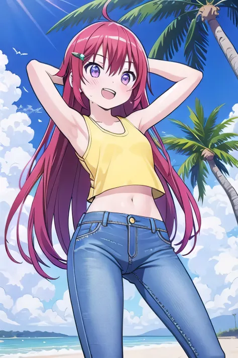 masterpiece, best quality, ultra detail, ((Perfect Face, perfect eyes, perfect hair, perfect arm)), 1girl, 14yo, petite, ((round face, ecstasy, orgasm face, drooping eyes, shame smiling, blush)), dropping eyes, sleepy, Open mouth, ((White teeth)), backgrou...