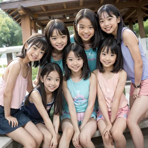 filling machine that divides Canadian、(  There 5 cute elementary school students  ) ,((Group of 5)), cute girl model,(( harem )),  5 elementary school girls are so cute  ,   All girls are    ,  ((  unworn    )) ,  high image quality during sick leave, mast...