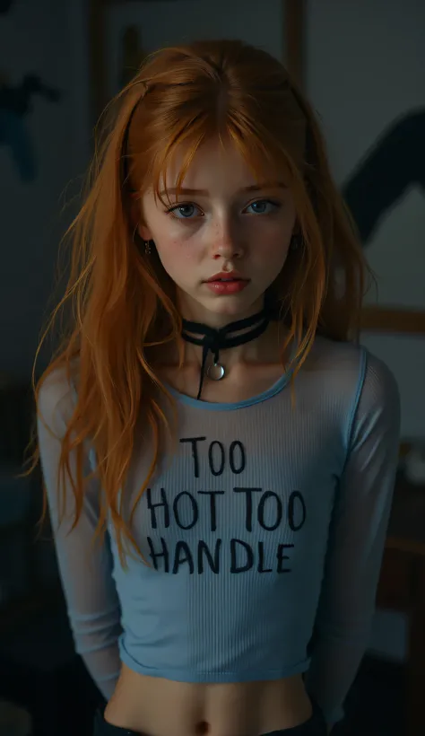 score_9, score_8_up, score_7_up, score_6_up, cinematic picture of 1girl, girl, young, adorable, cute, innocent, thin, short, skinny small, age18, (cute face), Long hair, a-line haircut, blonde hair, freckles, freckles on body, freckles on , blushing, small...