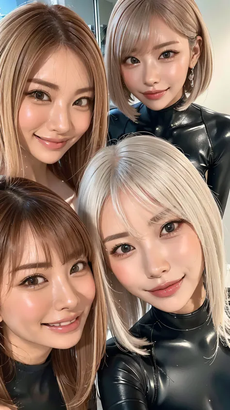   look at me、 big nipples , huge nipples,look at me with a smile            、vision、        two beautiful women   、Looking at Us Closer、looking at us with their faces close to the front、I'm looking at my beautiful platinum-colored hair at an angle 、close t...