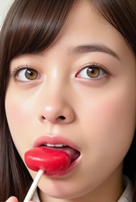 A tongue full of saliva is Just the right length tongue that doesn't catch your eyes 32k 8k super high image quality masterpiece, well-groomed face, Realistic eyes, High Brightness, Real Eyes, with funny faces and eyes wide open, as shown in the pictu...