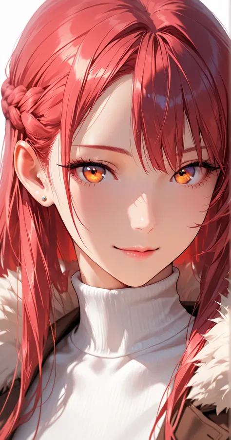 insanely detailed,
She is cute,
sharp focus (1.3), clear lines, crisp edges, crisp outlines, rich harmonized colors,
sharp focus on eyes and facial details, stunning clarity, sharp focus (1.5),
Well-defined facial features,
red long hair in a French braid,...