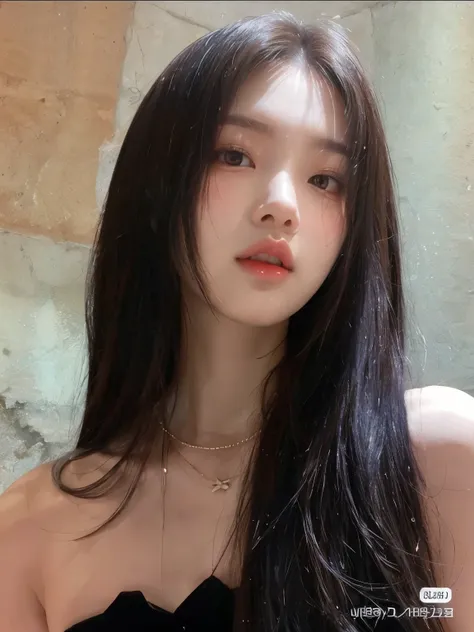 A close up of a girl with good skin, high quality, korean, ulzzang, Korean girl, blackpink, ulzzang girl, blackpink lisa, blackpink jennie