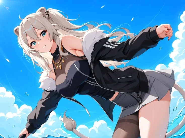 master piece、Best Quality,Super detailed,High resolution,Extremely detailed CG,Unity 8K Wallpaper,weat,score_9, score_8_up, score_7_up, score_6_up, score_5_up, score_4_up, source_anime ,professional quality,hShishiroBotan, long hair, two side up, ear pierc...