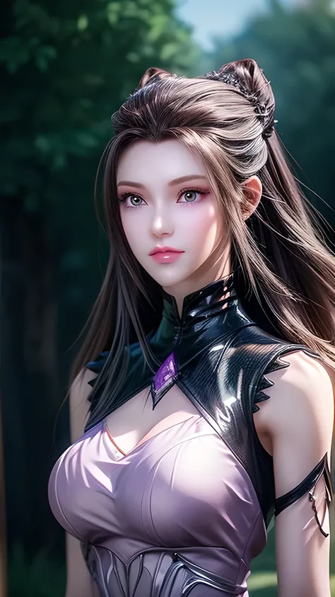 Anime - style image of a woman in a white and purple miniskirt,4k detail fantasy, 3D rendered character art 8K ,Anime High Details ,Smooth anime CG illustration, is very popular on cgstation , 8k High Quality Detailed Art ,goddess。Extremely Fine Details, u...