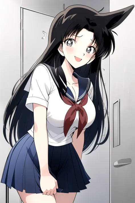 , 1990s\(  style\)、1990sアニメセル画 style、best quality、high definition、( big eyes:1.2)、1 girl、embarrassing、陽気なsmile、( Big Breasts:1.2)、、masterpiece、 best quality、( 1 girl:1.4)、masterpiece、best quality、high definition,smile, masterpiece, best quality,, (Mouri Ra...
