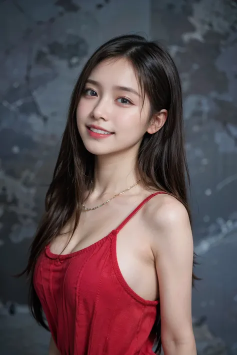 Sharp focus :1.2, A pretty girl 24 years old with perfect figure :1.4, Slender abs :1.3, Raw photography、超A high resolution, full body, Ultra High Definition, Detailed Photo, ((a big smile on her face)), Sexy, Facing Camera, Close-up , (1girl), Beautiful F...