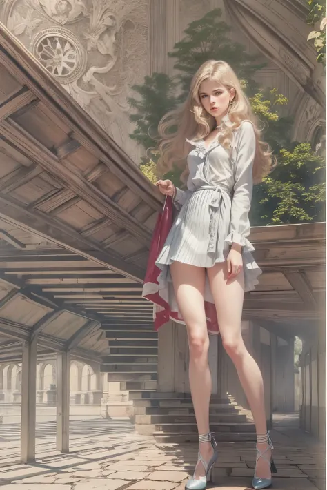 raw, Masterpiece, Ultra clear photo, best quality, ultra high resolution, beautiful 19 year old girl ....,Claudia Schiffer'face, very thin, large gap between legs, thin thighs, correct anatomy, очень детализированое face, expressive eyes, thin legs, ...