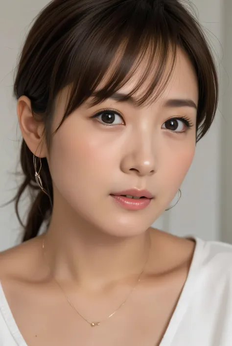 (8k, Hyper RAW Photo, hyperphotoreality:1.3), (Ultra High Quality:1.2), ( best quality:1.3), ( Rystic :1.2), ( very detailed illustration :1.2), ( camera, which surpasses the highest image quality:1.1), ( One Woman), ( Beautiful and Cute :1.5), ( Wrinkl...