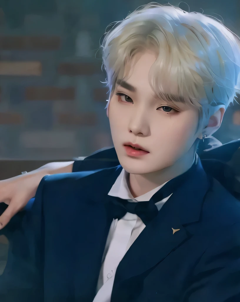 Yoongi Face blonde eyebrows