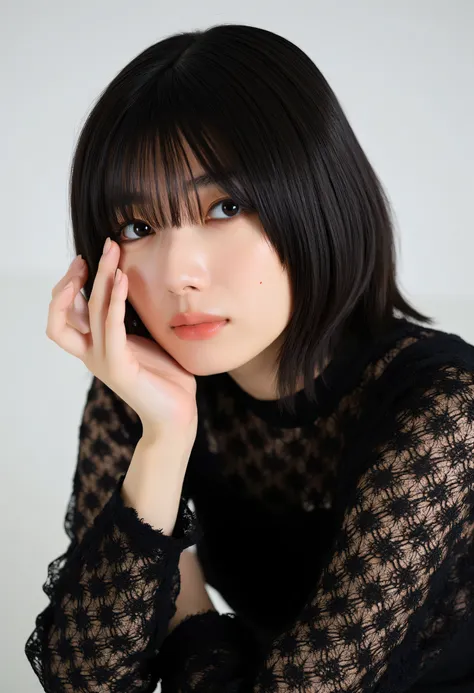 Karin, この画像の特徴teeth ■ スタイリッシュin芸術的なポーズをとっているように見える若い女性. 彼女teeth体を少し横に向けた, I am wearing. 彼女の姿勢teeth落ち着いているが自信に満ちている, の要素を組み合わせたものinす. この女性teeth、adds refinement and appeal to the image Sheer Black Lace Tops, teeth、adding refinement and appeal to the image. リ...