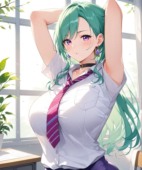 master piece、Best Quality,Super detailed,High resolution,Extremely detailed CG,Unity 8K Wallpaper,weat,score_9, score_8_up, score_7_up, score_6_up, score_5_up, score_4_up, source_anime,mature female,professional quality,Yakumo_Beni,YakumoBase, long hair, b...