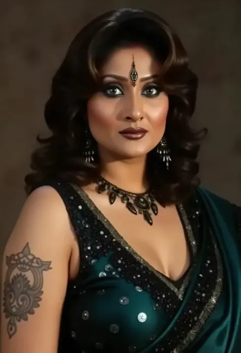 full body Closeup shot, slim aunty, milf, demoness mommy, sexy sleeveless blouse, sensual demoness, queen of the dark world, mother of demons, heavy breasts Indian aunty, huge figure, huge massive breast, cougar lady witch, horny Gothic milf, 50 years old...