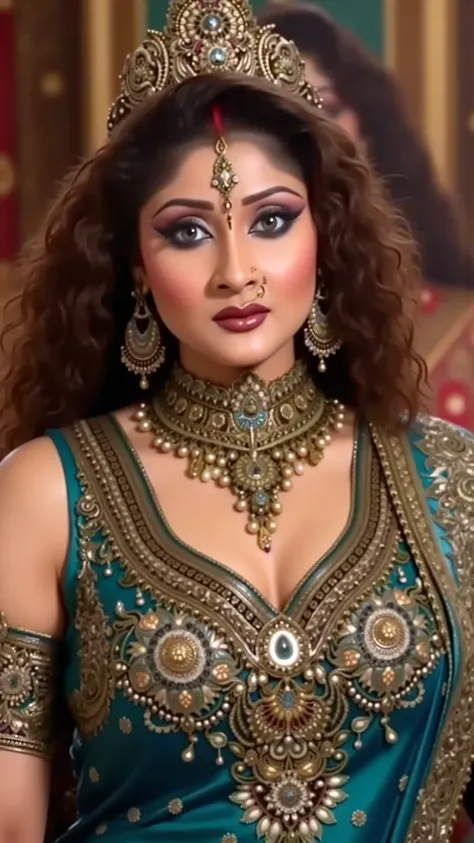 (sexy hot 🥵 devi of Indian, she has very giant with cleavage, sexy long legs, she is sitting on mahishasur thighs side, mahishasur is lying on floor)The image you sent appears to be of Hindu devi of sex love , 40 year old a Hindu goddess known for her sex...