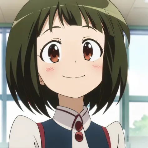Dramatic posture, smiling with enthusiasm, confidence and determination, anime effects, You look at the viewer, say hello, a close view of the face, beautiful details