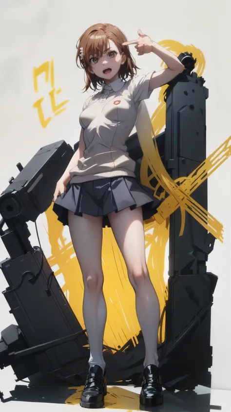 Misaka mikoto, pretty brown eyes, heart shaped pupils