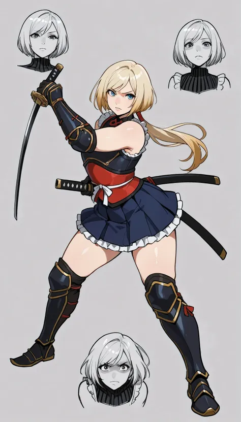 Diodora from mokushiroku no yonkishi,BREAK,score_9, score_8_up, (candydoII feisty femboy with milfy slim body), flat puffy thicc mass man-chest, (anime mature femboy with pale-blue straight long with swept bangs), crisp detailed silken smooth hair, loose l...