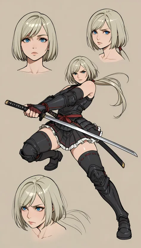 Diodora from mokushiroku no yonkishi,BREAK,score_9, score_8_up, (candydoII feisty femboy with milfy slim body), flat puffy thicc mass man-chest, (anime mature femboy with pale-blue straight long with swept bangs), crisp detailed silken smooth hair, loose l...