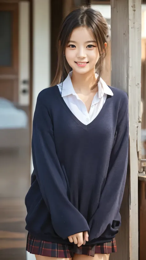 ((top quality))、((masterpiece))、((ultra high resolution with oil))、(( 8K real portrait))、Korean idol style face、Japanese with natural makeup、Nogizaka46、smile、Baby Face、clear、breathtakingly beautiful 18 year old girl。Mr.々 hairstyle、Photo credit：Canon, Lineu...