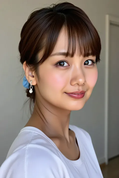 ((( high definition , top quality, very detailed, masterpiece , high-definition detailed photos , realistic , Real people々 , Super precise skin ))) , , ( from before ) , Full Body , Pre-shot , viewer , ( Dull face ) , { wear a sports bra and deni...